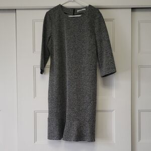 Chic Long Sleeve Gray Dress